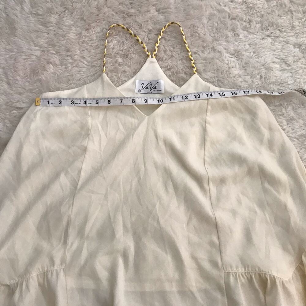 Va Va by Joy Han made in USA flounced braided straps size medium ruffle - Picture 6 of 8